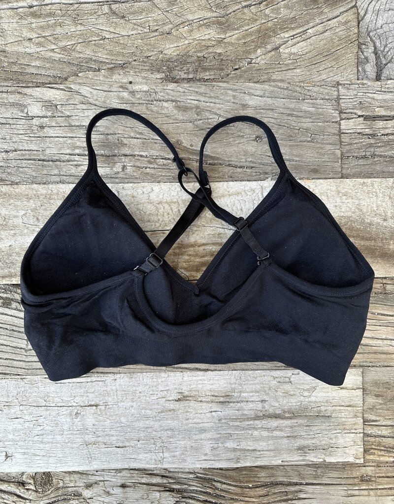 Island Farm Island Farm V-Neck Convertible Straps Bralette Black