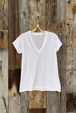 Sundry Deep V-Neck Tee Optic White