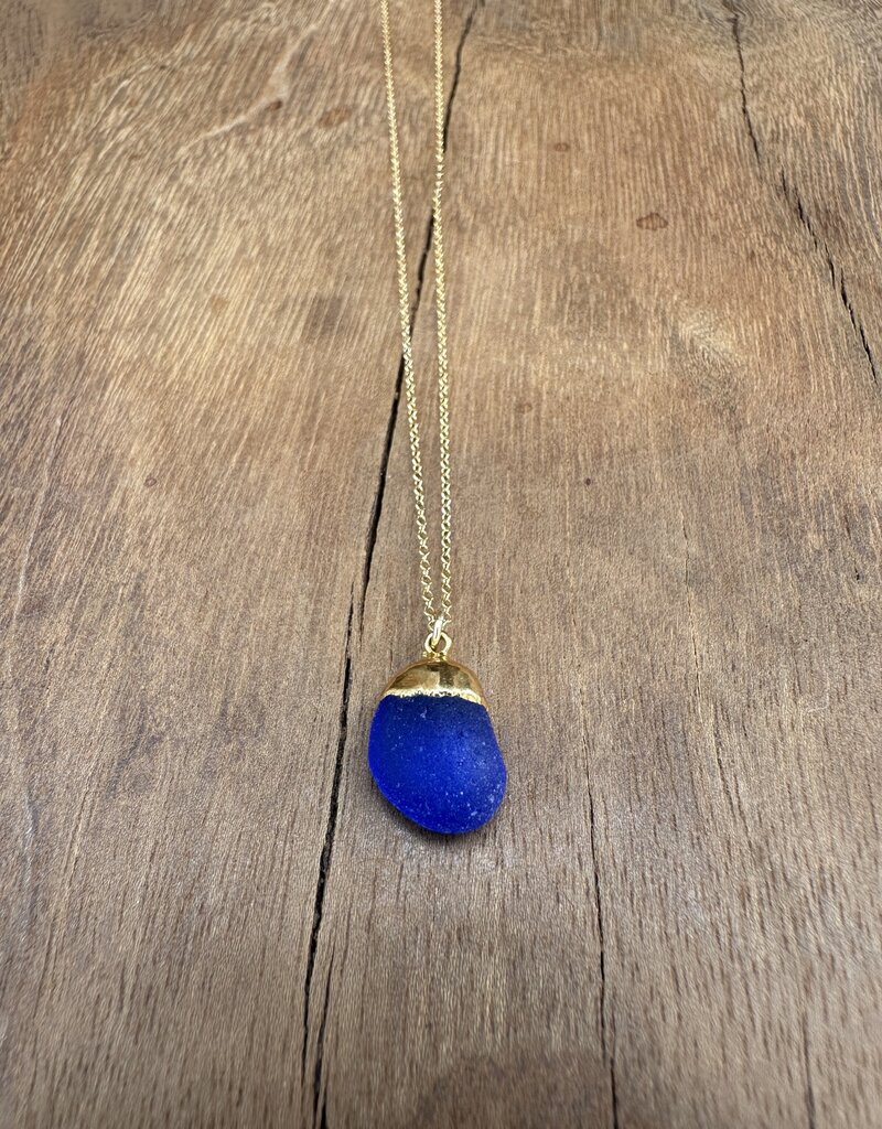 Rise Sea Glass Necklace N-sea Blue #1