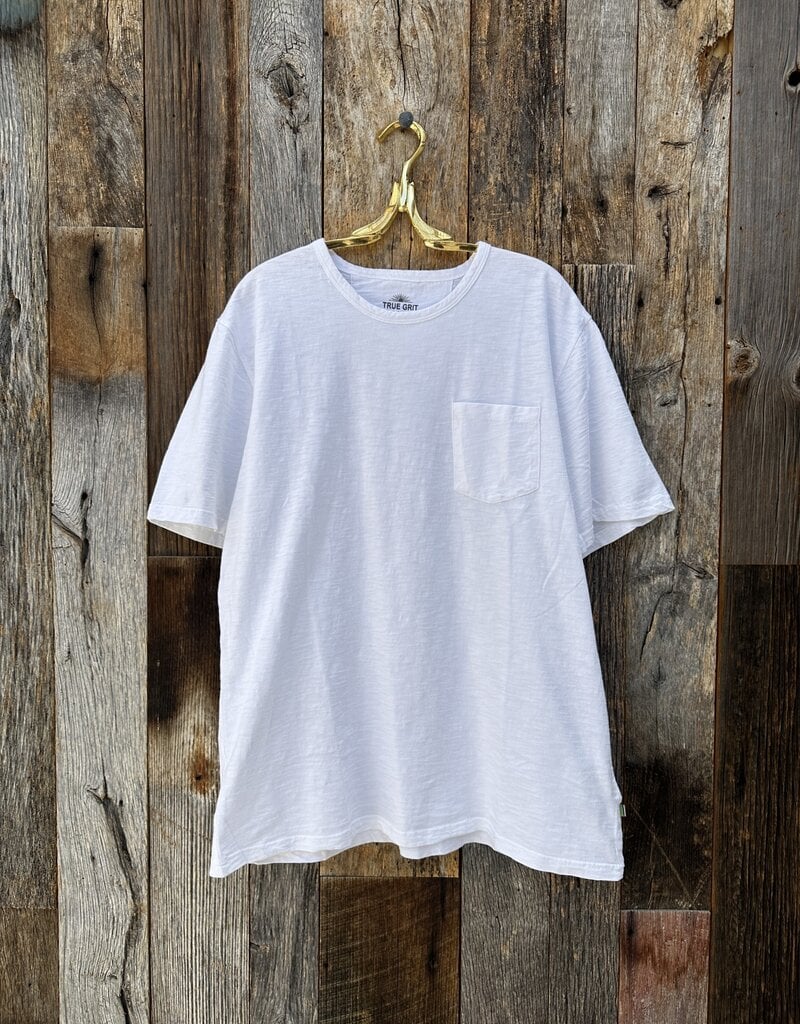 True Grit True Grit S/S 1 Pocket Tee White