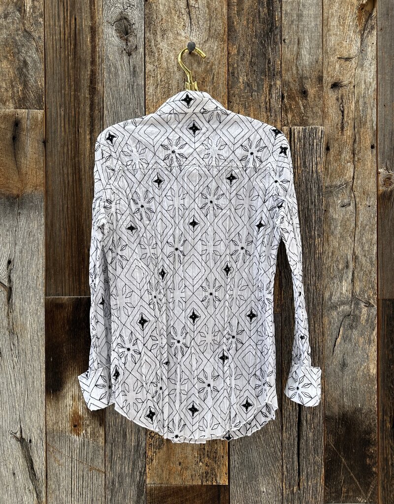 Cino Cino Button Down Shirt 10057 Aztec Geo White