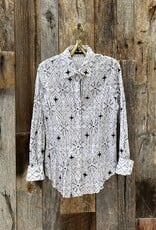 Cino Cino Button Down Shirt 10057 Aztec Geo White