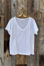 Dylan Dylan S/S Deep V-Neck Tee White