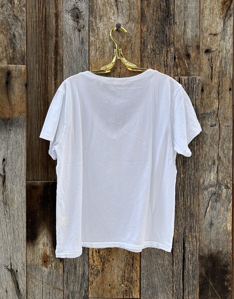 Dylan Dylan S/S Deep V-Neck Tee White