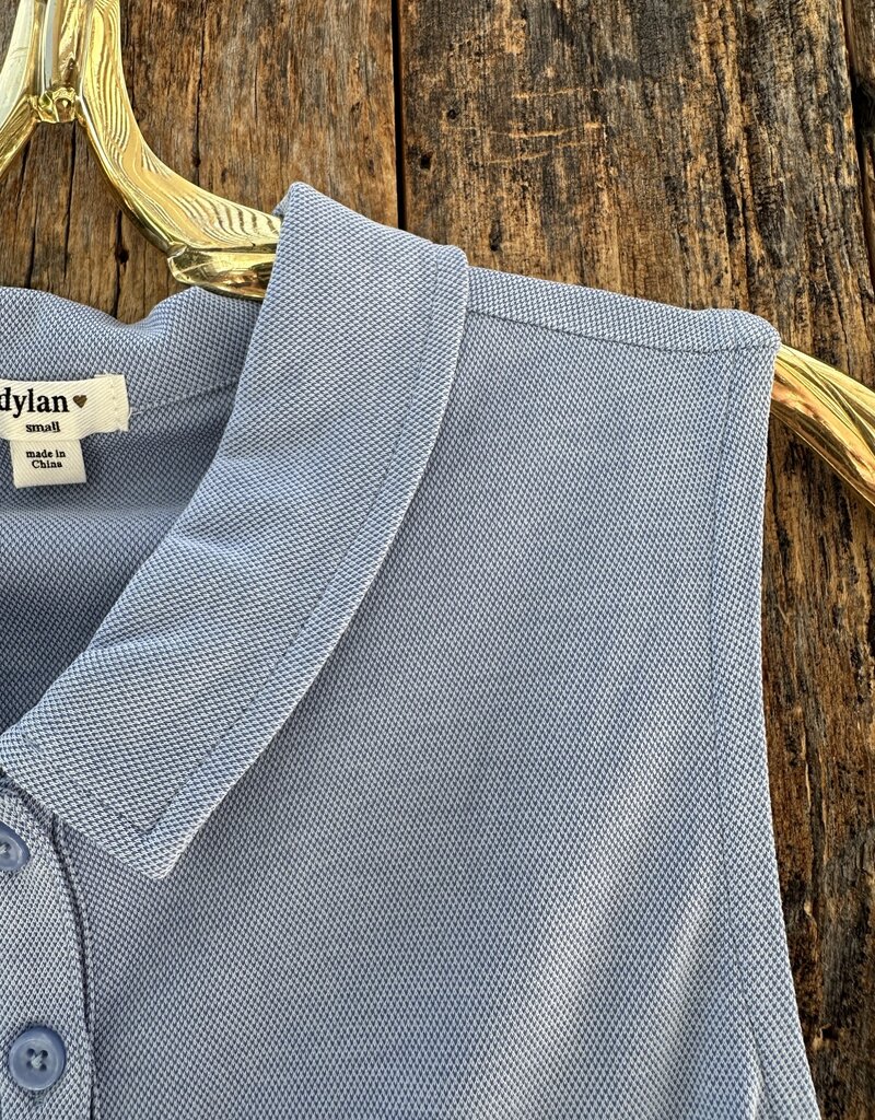 Dylan Dylan Racerback Polo Chambray