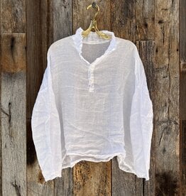 CP Shades CP Shades Lissa Linen Top 1351-3 White
