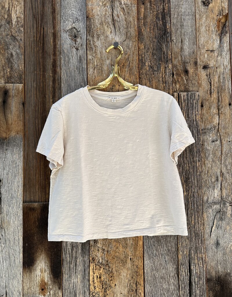 It Is Well Crop Tee T1850 Natural