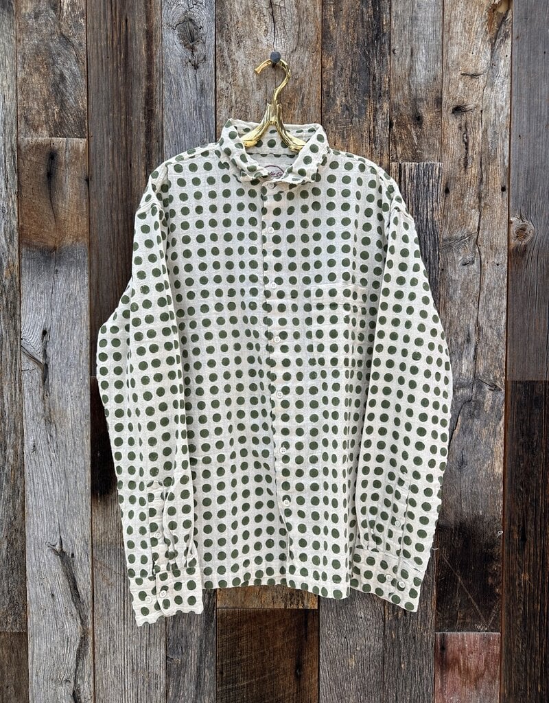 Auntie Oti Auntie Oti Men's Shirt Green Dot