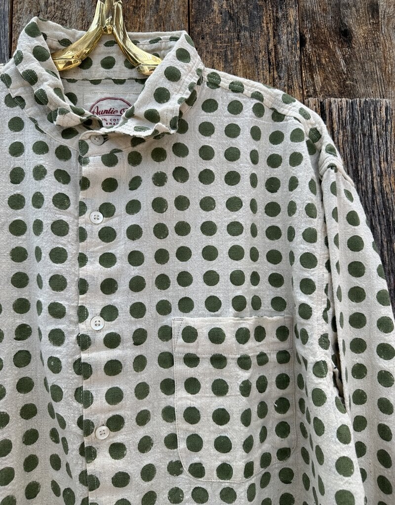 Auntie Oti Auntie Oti Men's Shirt Green Dot