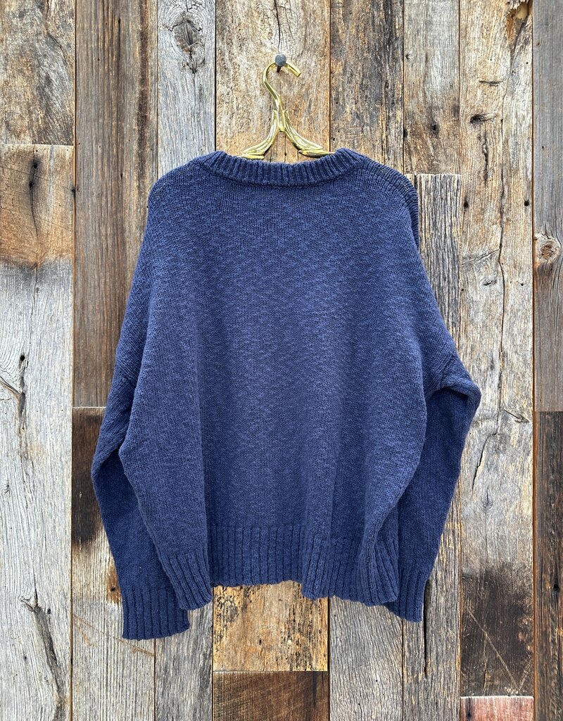 Stateside Stateside Cotton Linen Pullover Sweater Navy