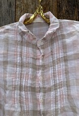 CP Shades CP Shades Julie Linen Shirt 171-4161 Pink/Brown Plaid