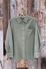 Stateside Stateside Linen Oversized L/S Shirt Fern