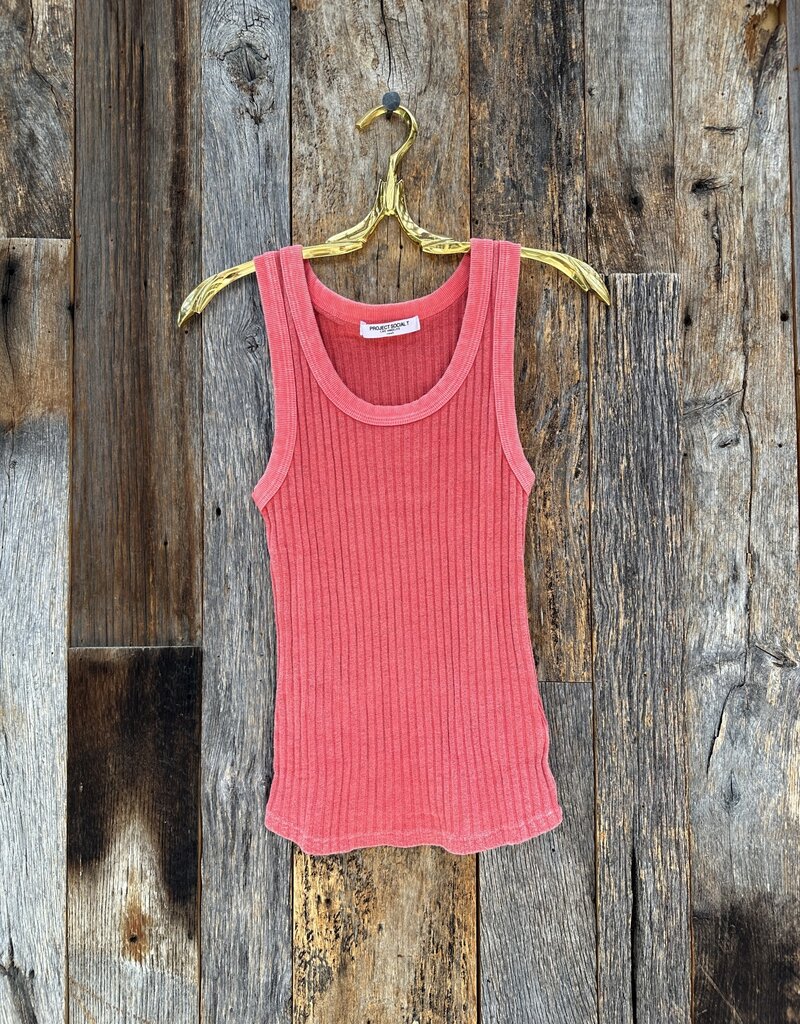 Project Social T Project Social T Sweater Rib Tank Coral