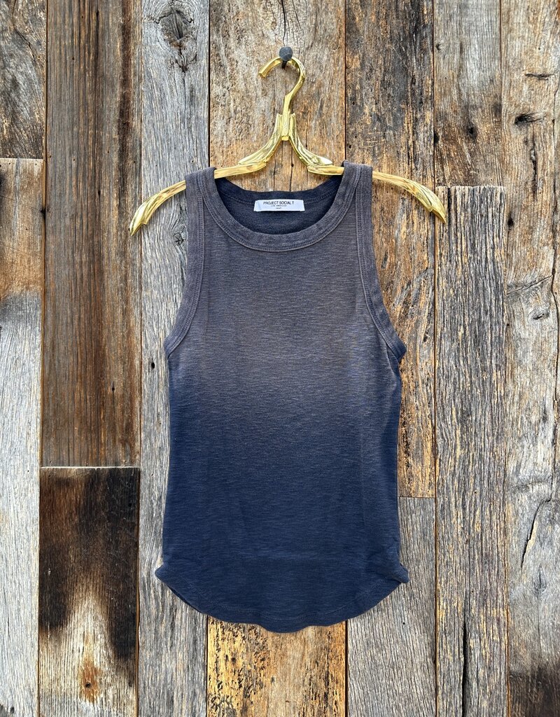 Project Social T Project Social T Topaz Sun Faded Rib Tank Navy