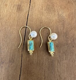 Chan Luu Chan Luu Turquoise/FWP Earrings EG-5758 GP