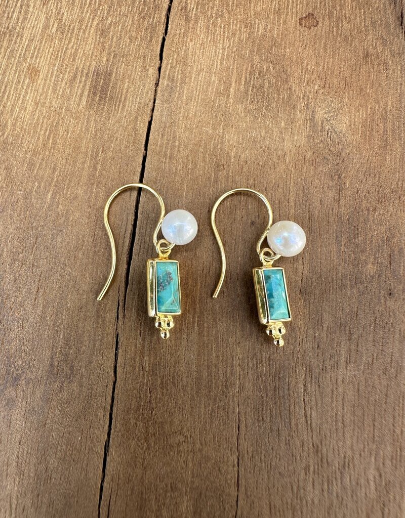 Chan Luu Chan Luu Turquoise/FWP Earrings EG-5758 GP