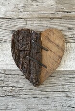 Sugarboo Sugarboo Rustic  Carved Heart With Nails 8"x8" AC283