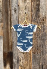 Milkbarn Milkbarn S/S Bamboo One Piece Blue Whale 31304