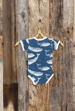 Milkbarn Milkbarn S/S Bamboo One Piece Blue Whale 31304