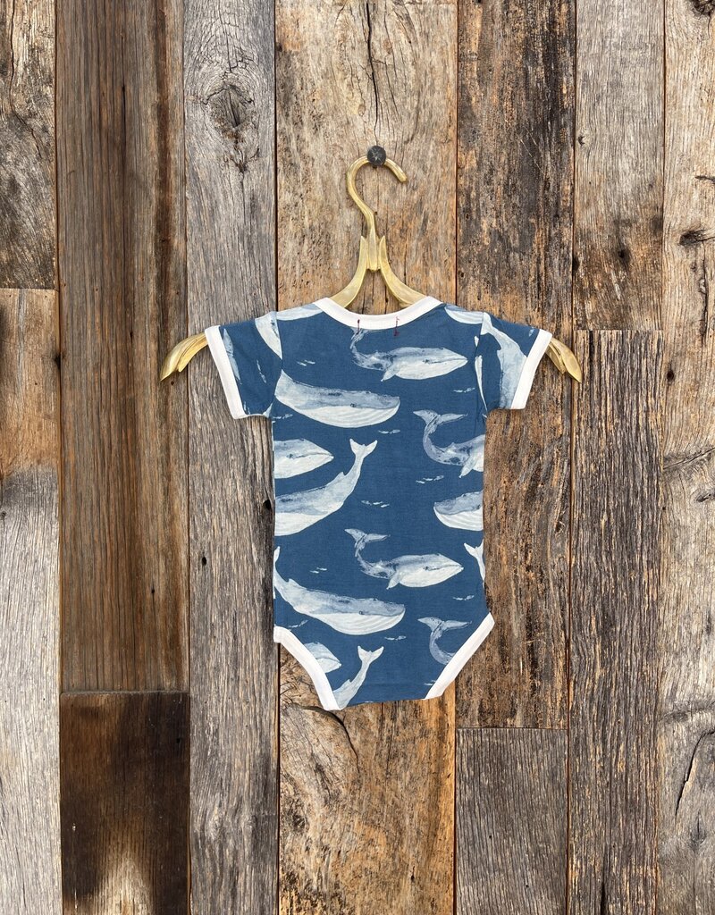 Milkbarn Milkbarn S/S Bamboo One Piece Blue Whale 31304