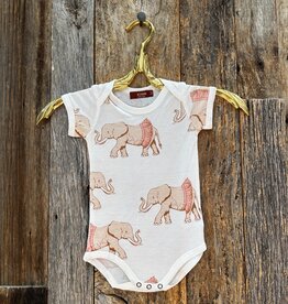 Milkbarn Milkbarn S/S Bamboo One Piece 31271 Tutu Elephant