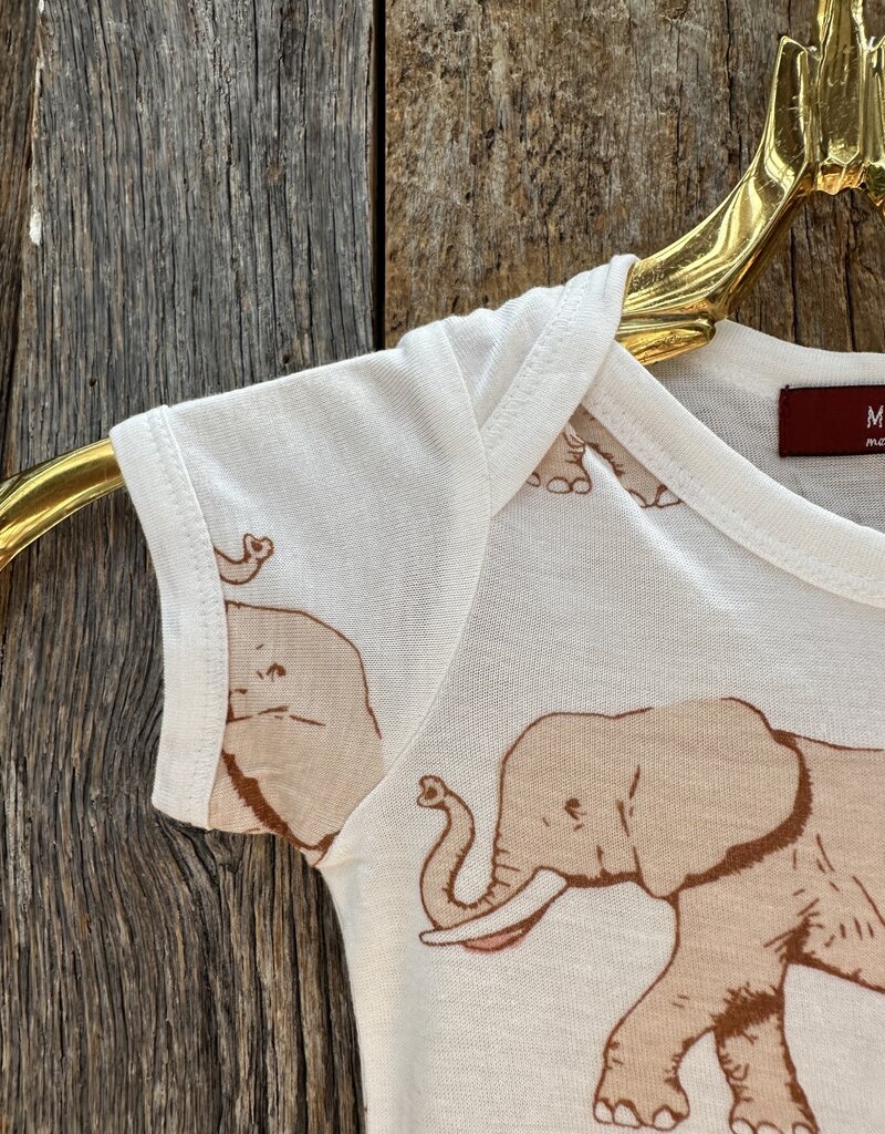 Milkbarn Milkbarn S/S Bamboo One Piece 31271 Tutu Elephant