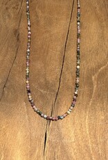 Radiant Malas Tiny Intention Necklace Watermelon Tourmaline 16"