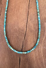 Radiant Malas Tiny Intention Necklace Turquoise 16"