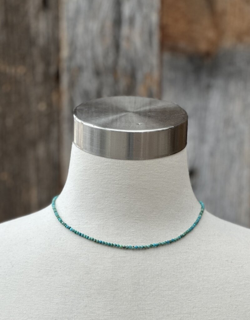 Radiant Malas Tiny Intention Necklace Turquoise 16"