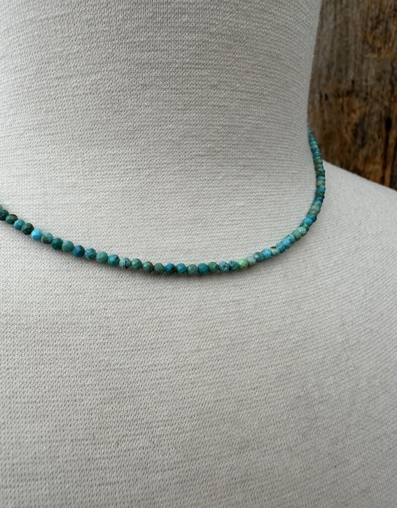 Radiant Malas Tiny Intention Necklace Turquoise 16"