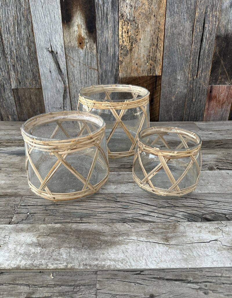 Homart Cairo Hurricane Glass Rattan Large
