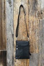 Amsterdam Heritage Amsterdam Heritage Roza Leather Envelope Crossbody Bag 6083-100 Black