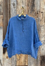 CP Shades CP Shades Lissa Linen Top 1351-4438 Indigo