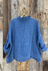 CP Shades CP Shades Lissa Linen Top 1351-4438 Indigo