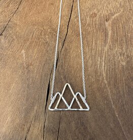 Sabina 3 Peaks Silver & Gold Mountain Necklace