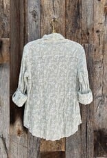 Cino Cino Button Down Shirt 10115 Trellis Soft Tarragon