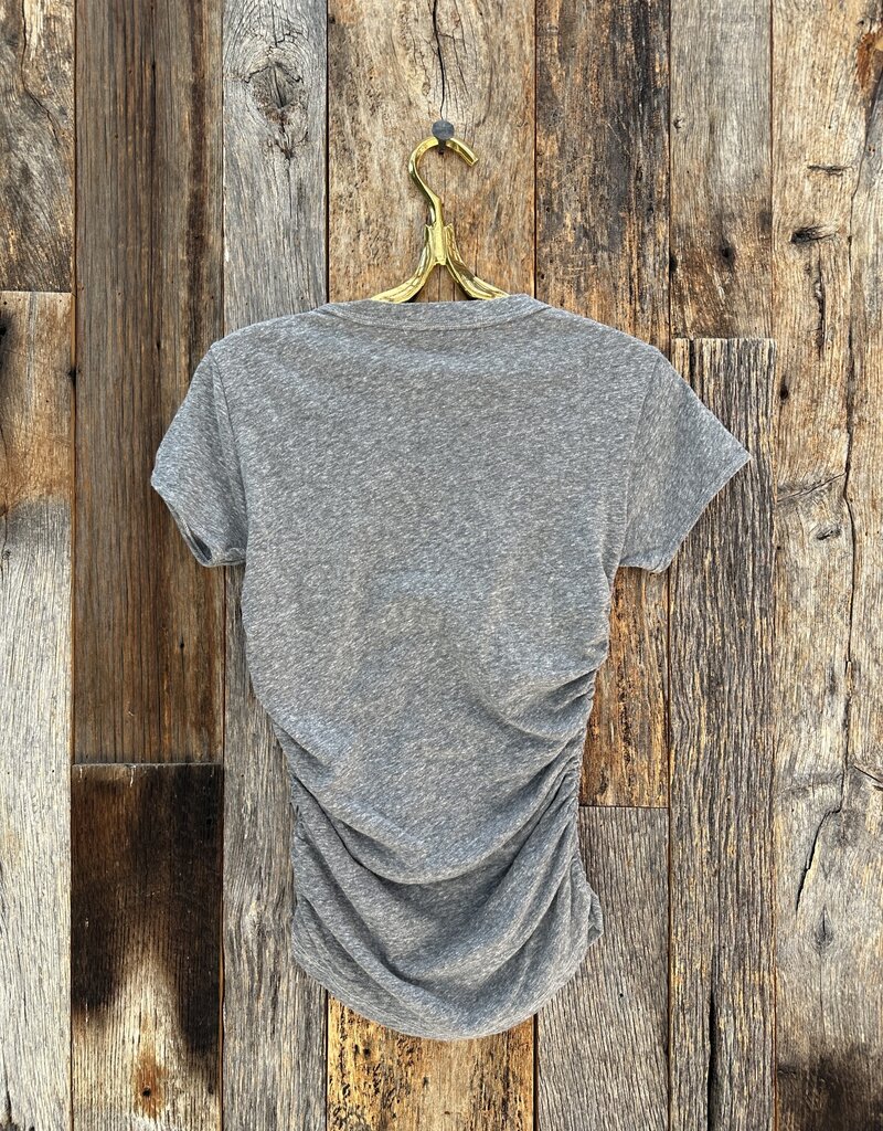 Project Social T Project Social T Heathered Ruched Baby Tee Pearl