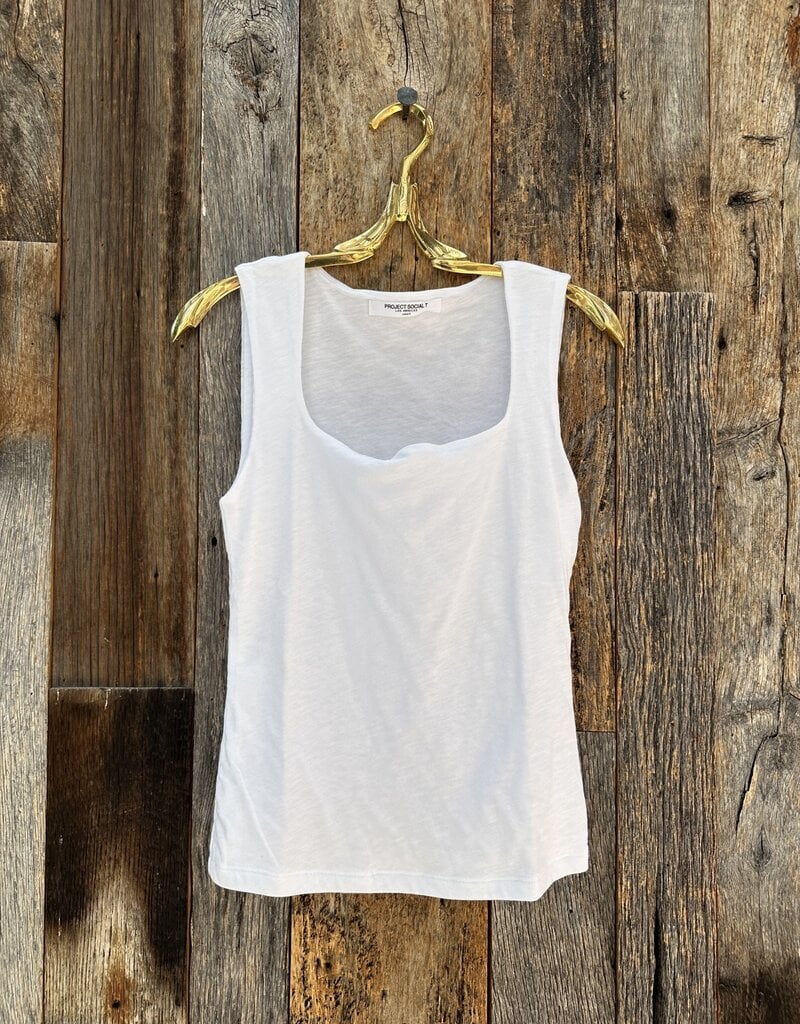 Project Social T Project Social T Square Neck Seamless Tank White