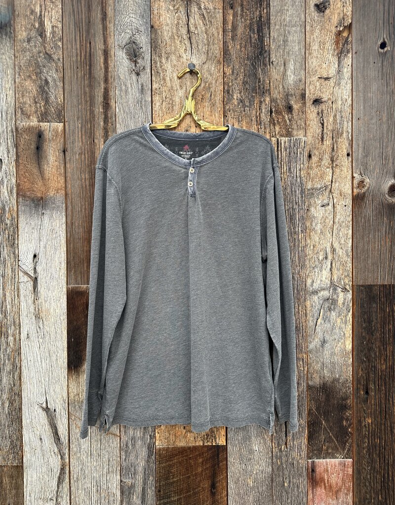 True Grit True Grit Burnout L/S Slit Tee Carbon