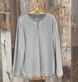 True Grit True Grit Burnout L/S Slit Tee Granite Green