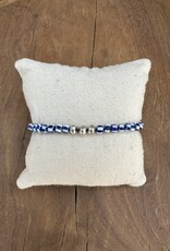 Minetta BSR- BLUE & WHITE STRIPED w/ "Pecos" Silver