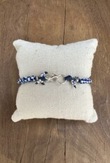 Minetta BSR- BLUE & WHITE STRIPED w/ "Pecos" Silver