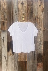 American Vintage American Vintage Sonoma V-Neck T-Shirt Blanc