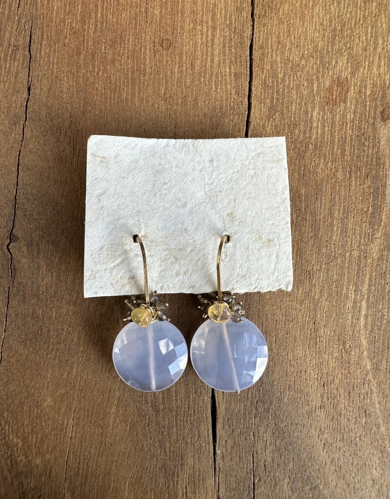 River Song Jewelry River Song Blue Chalcedony Fringe Earrings