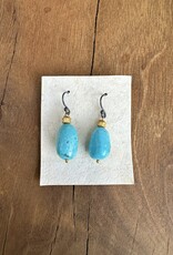 River Song Jewelry River Song Nevada Turquoise Earrings 24K/SS & OX/SS