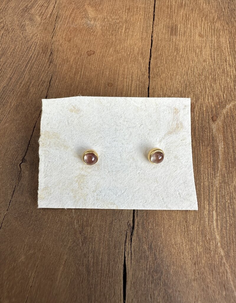 River Song Jewelry River Song Oregon Sunstone Polished Gem Studs