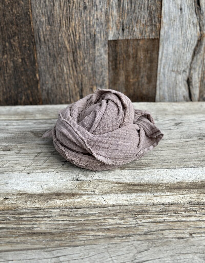 It Is Well Gauze Scarf Warm Taupe
