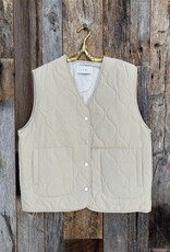 It Is Well Quilted Vest Beige OS