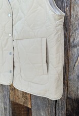 It Is Well Quilted Vest Beige OS
