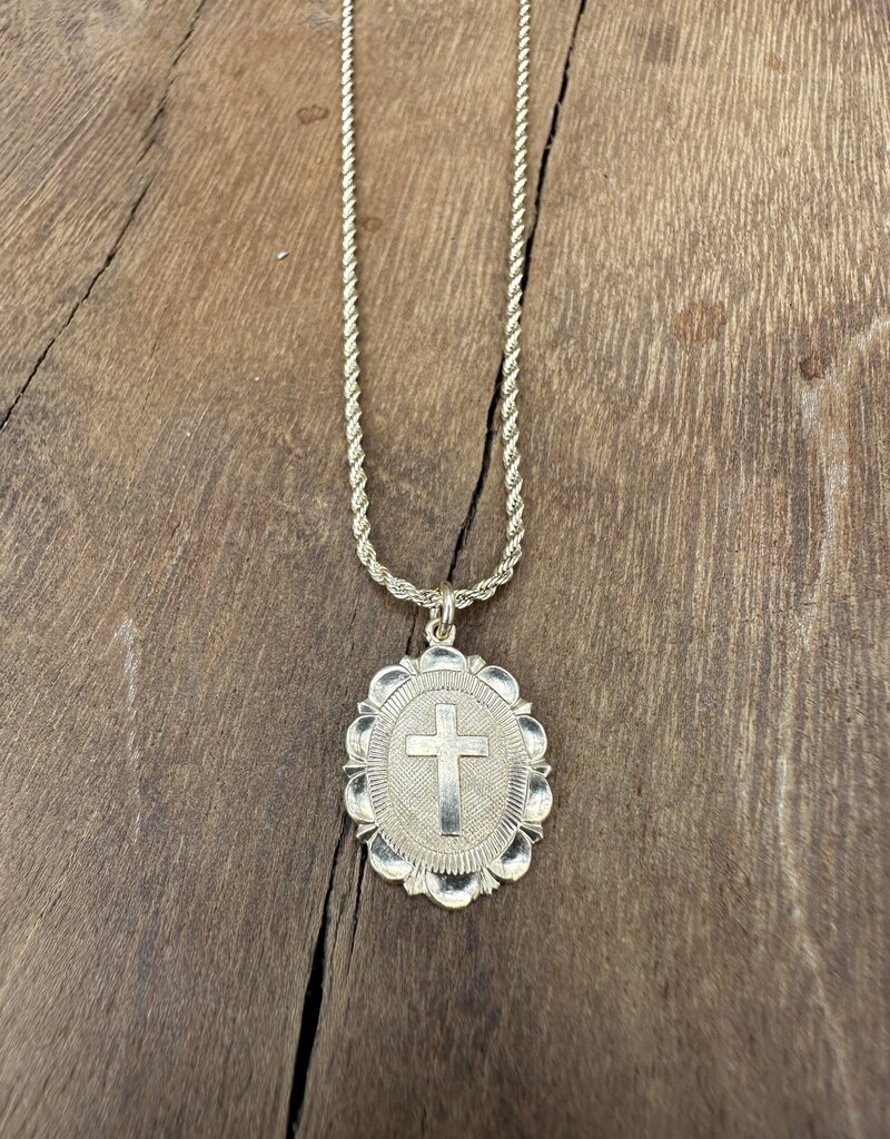 Joy Dravecky Joy Dravecky Gold-Filled Scalloped Cross